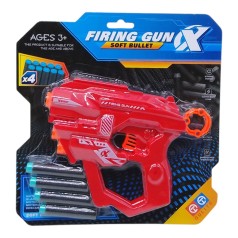 Бластер с поролоновыми патронами "Firing Gun", красный