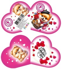 Листівка вітальна ЛВО25-41 Валентинка 151х82мм, ціна за 10 шт. //