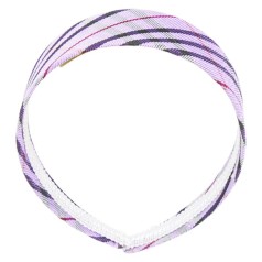 Обруч для волосся в клітку, бузковий (d=13 см)