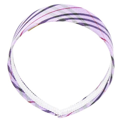 Обруч для волосся в клітку, бузковий (d=13 см)