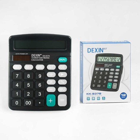 Калькулятор настільний, на батарейках, в кор. 