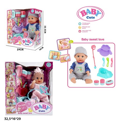 Пупс 35см ZF148-15/ZF148-20 інтер-ний з аксес.горщик,кліпає 2в.кор.32,5*16*29 