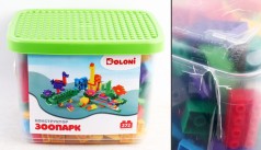 УЦЕНКА 40% Конструктор "Зоопарк" 272 детал. в пластик. боксі Фламінго //