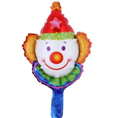 Великі кульки гелієві «Клоун», надувні фольговані повітряні фігури для свята 36*30 см //