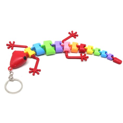 Антистресс брелок "Ящерица", красный