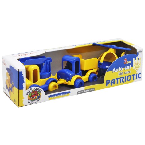 Набір машинок Kid cars патріотичний, 3 шт.