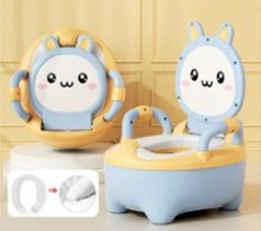 Горщик дитячий Bimbo колір БЛАКИТНИЙ, знімний лоток, кришка, антиковзкі накладки на ніжках  