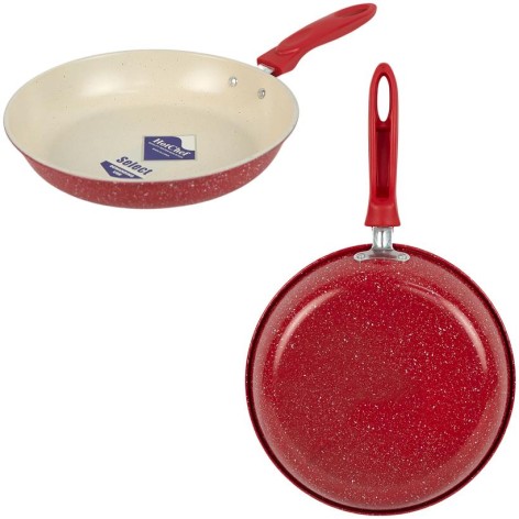 Сковорода D20см красная с покрытием 