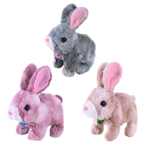 М'яка інтерактивна кролик 3 мікс 14*8*17см 