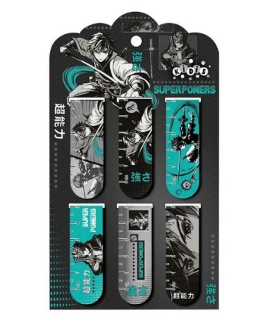 Закладки магнітні Kidis Anime Boys 6шт на планшеті