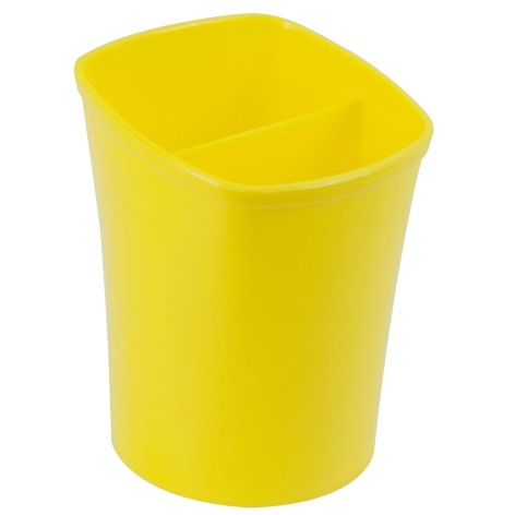 Склянка для письмового приладдя Kvadrik квадратний на два відділення, жовтий