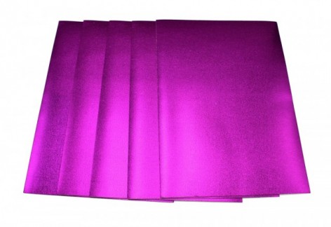 Цветная ЭВА пена из металлизированная (Фоамиран) А4, МТ-EVA-018, 21х29,7 см, 1,8 мм 5 листов, фиолетовый