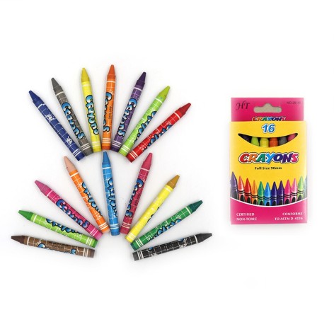 Дрібні воскові Crayons, набір 16 кол. 0,9*80мм з етикеткою