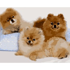 Набір для розпису по номерах Три шпіца Strateg розміром 40х50 см (GS1131)