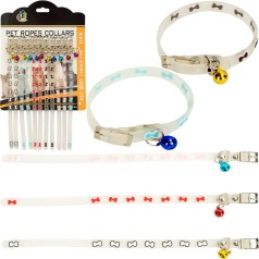 Нашийник, що світиться з дзвіночком, регульований для домашніх тваринок 726, ціна за 12 шт. //