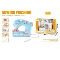 Швейна машинка 2 кольори, на батарейках, шиє, підсвічування, нитки, тканина, інструкція, в кор. 