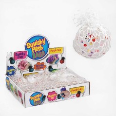 Антистрес м'ячик прозорий з чармами в сітці (C65584)