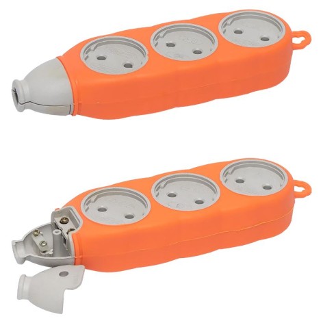 Колодка для подовжувача двостороння на 6 розеток 2005 HZ-A6