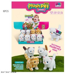 Мягкий интерактивная игрушка кошка /9/72/8шт в кор. 35*28*14см