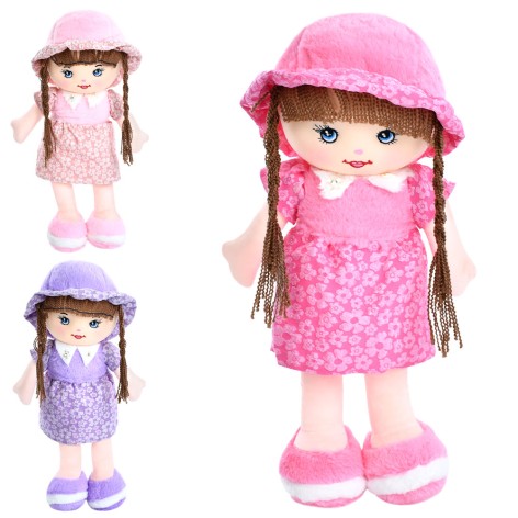 Лялька м'яконабивна, 40см, петелька, 3 кольори, у п/е, 19-40-10см /50/