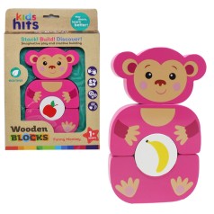 Деревянная игрушка обезьянка, Kids hits, 4 детали