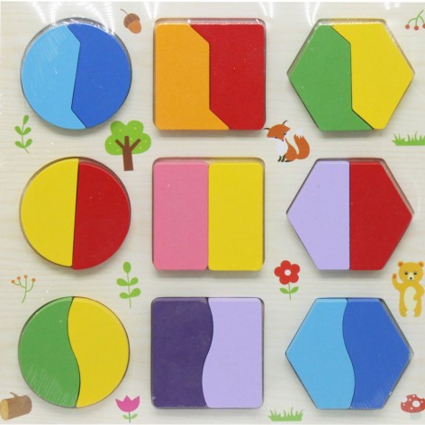 Деревянная логическая Геометрические фигуры, ВИД 4