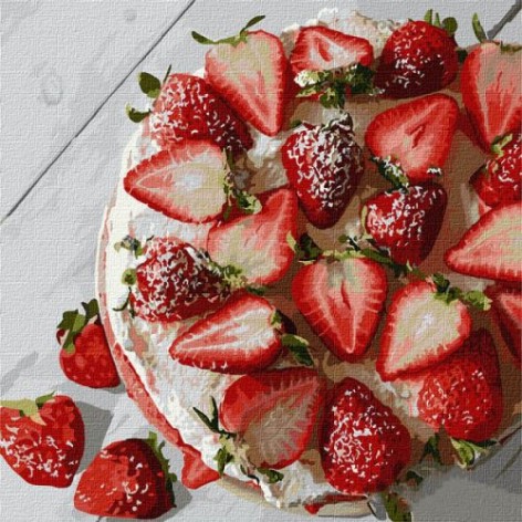 Картина за номерами "Полуничне щастя" ????