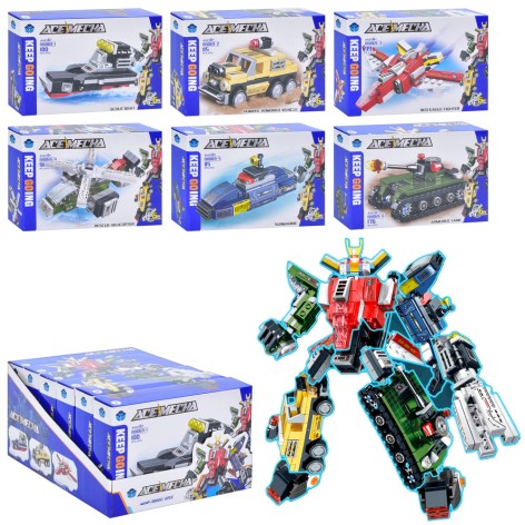 Конструктор військова техніка, від 91 дет, 6в1, 6 видів, /12/72/6шт.в кор. 28-23-14см