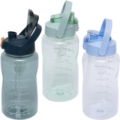 Бутылка для воды пластик 1,5 литра с трубочкой 6917