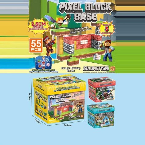 Магнитный конструктор МС в кор. 15*14*14см, МИКС ВИДОВ  /60/