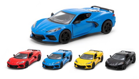 Модель легковая CORVETTE (2021) 5'' KT5432W металл.инерц.откр.дв.4цв.кор.