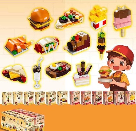 Конструктор,201шт., “Еда”, в кор. 11*8*4см /60/720/12шт в кор.