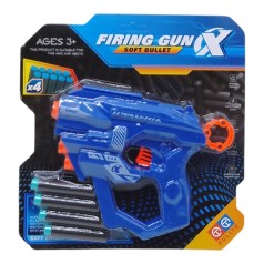 Бластер с поролоновыми патронами "Firing Gun", синий