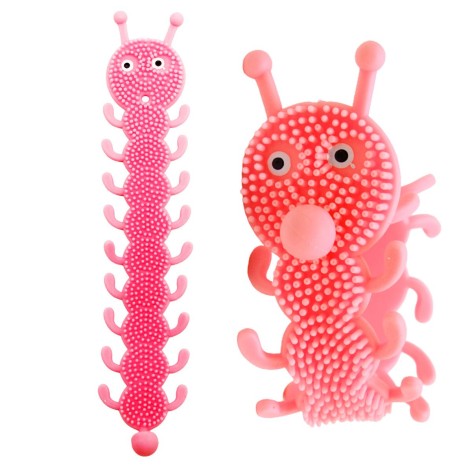 Браслет-антистресс "Гусень" (малиновая)