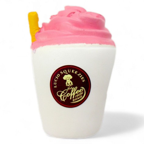 Сквіш антистрес "Склянка кави", білий