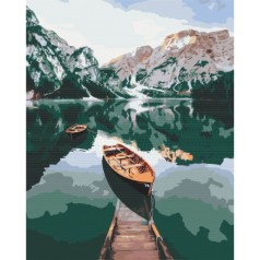 Картина за номерами: Човен на дзеркальному озері 40*50 BS51370