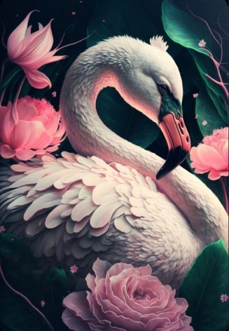 Набор для творчества алмазная картина Фламинго в цветах Strateg размером 30х40 см (HEG88157)