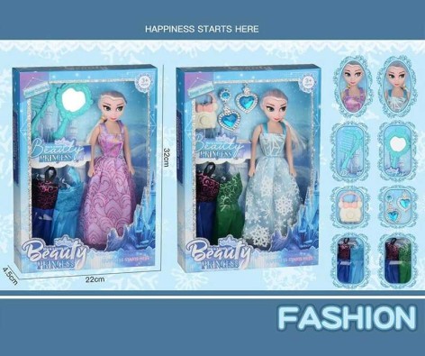 Лялька 2 види, висота 28, знімний одяг, аксесуари, в кор. МІКС 