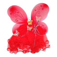 Набір феї (крила, спідниця, обруч, паличка) червоний