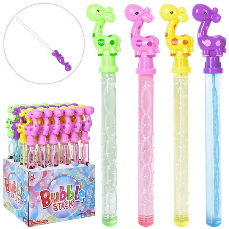 Мыльные Пузырьки 37,5см, жираф, 24 (4 цвета)/6/144/24шт в кор. 37,5-25-17,5см