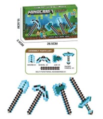 Набір зброї героя: лопата, кірка, меч, сокира 330E