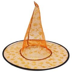 Шляпа ведьмы полупрозрачная (оранжевая)