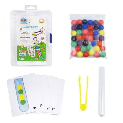 Игра детская настольная "Шарики Монтессори"