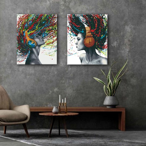 Набір картин за номерами Riviera Blanca "Emotion" 40x50 см, 2 шт, акриловий живопис, поп-арт (ITR-095)