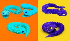 3D іграшка Змія 25см рухлива, відкриває рот