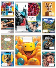 Тетрадь 18 арк.лінія Тверда ТЕ42203 МІКС3, 20 шт. в уп. /400/, 10к.