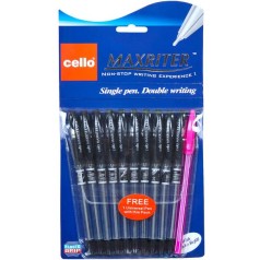 Ручка масляна MAXRITER 727+1 Cello чорна, 10 шт. +1, в уп.