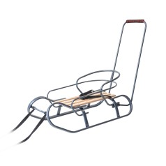 Санки "Експрес" графіт + спинка + ручка