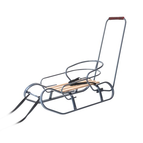 Санки "Експрес" графіт + спинка + ручка