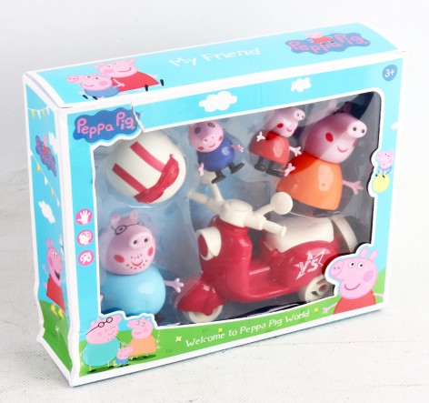 УЦЕНКА 30% Набір героїв, 4 фігурки, мопед, аксесуар, в кор. /120-2/